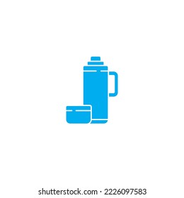 Thermo Icon, Thermos Bottle Icon, Vacuum Flask Icon Vector Illustration Eps10