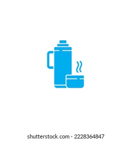 Thermo Icon, Thermos Bottle Icon, Vacuum Flask Icon Vector Illustration Eps10