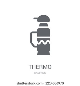 Thermo icon. Trendy Thermo logo concept on white background from camping collection. Suitable for use on web apps, mobile apps and print media.