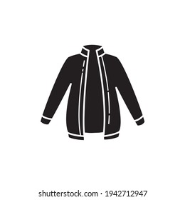 Thermo jacket black glyph icon. Pictogram for web page, mobile app, promo. UI UX GUI design element. Editable stroke.