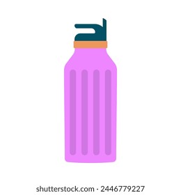 Thermo mug. Thermos icon in a flat style isolated on white background. Vector illustration
