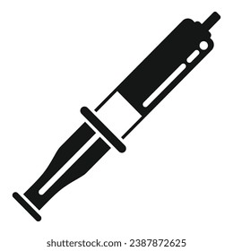 Thermo paste syringe icon simple vector. Laptop repair. System button service