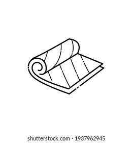 Thermo preserving material сolor line icon. Pictogram for web page, mobile app, promo. UI UX GUI design element. Editable stroke.