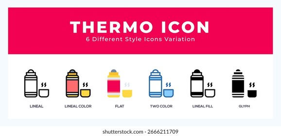 Thermo set of vector icon. For web. and mobile app