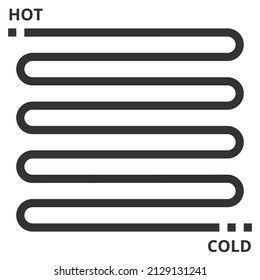 ilustración vectorial de línea de icono de termodinámica