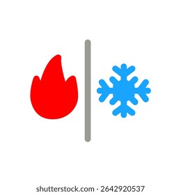 Ilustración de icono plano simple de termodinámica