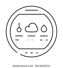 thermohygrometer tool line icon vector. thermohygrometer tool sign. isolated contour symbol black illustration