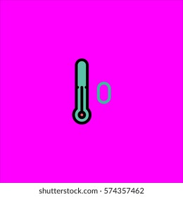 thermomet icon flat design