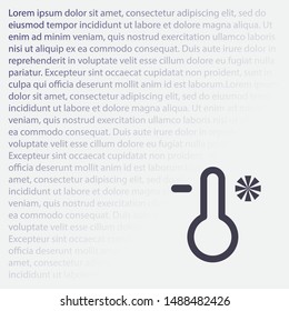 thermomete Vector icon . Lorem Ipsum Illustration design