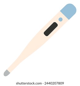 Thermometer 1 niedlich auf einem weißen Hintergrund, Vektor-Illustration.