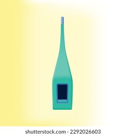 thermometer 3d graphic, flat illustration for pharmacy medical business marketing
