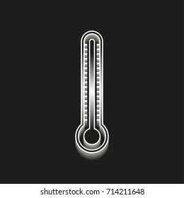 Thermometer - 3d vector icons. Illustrations isolated on black background for graphic and web design.