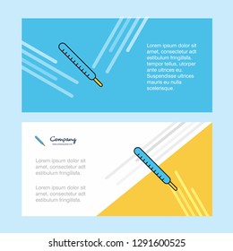 Thermometer abstract corporate business banner template, horizontal advertising business banner.