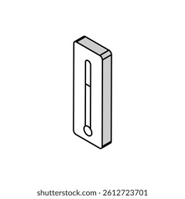 thermometer accessory isometric icon vector. thermometer accessory sign. isolated symbol illustration