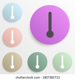 thermometer badge color set. Simple glyph, flat vector of web icons for ui and ux, website or mobile application