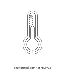 Thermometer  - black vector icon