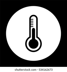Thermometer -  black vector icon