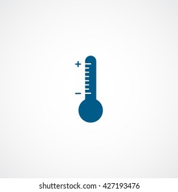 Thermometer Blue Icon On White Background