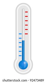 Thermometer blue vector