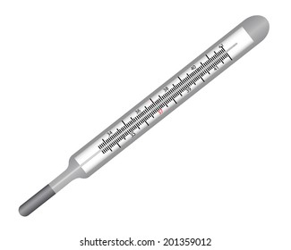 thermometer for body temperature on a white background