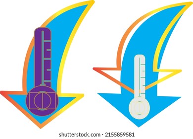 Thermometer and Bow. Health Vector Logo