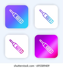 Thermometer bright purple and blue gradient app icon