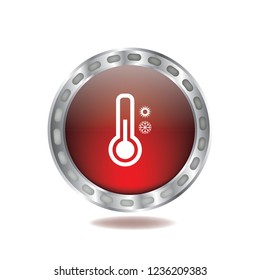 Thermometer button, web design element