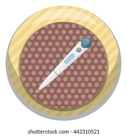 Thermometer cartoon colorful icon. Vector illustration in cartoon style