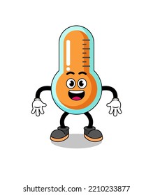 thermometer cartoon with surprised gesture , character design