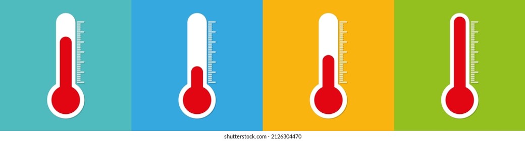 Thermometer celsius or fahrenheit thermometers measuring icon