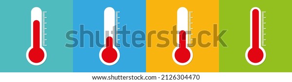 Thermometer celsius or fahrenheit thermometers
measuring icon