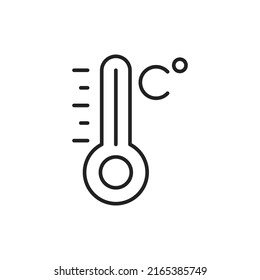 Thermometer celsius Symbol. Hochwertige schwarze Vektorgrafik.