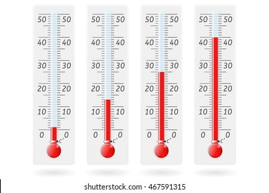 Thermometer. Celsius. Vector illustration isolated on white background