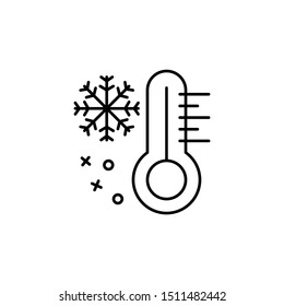 Thermometer celsius weather icon. Element of fabric features icon