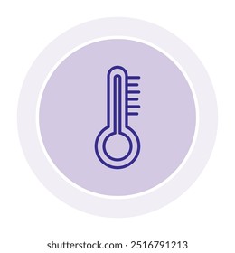 Thermometer  circle icon , vector, pixel perfect, illustrator file 