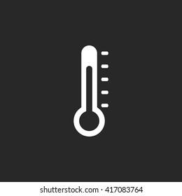 Thermometer classic sign simple icon on  background