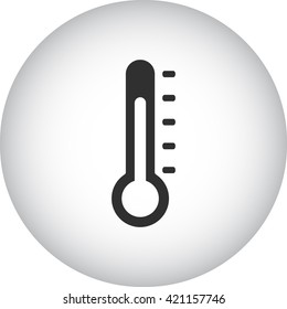 Thermometer classic sign simple icon on  background