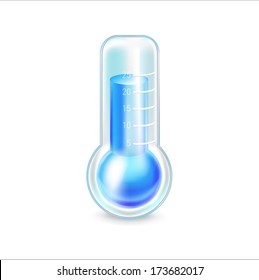 thermometer cold concept isolated on white