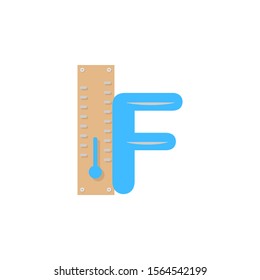 Thermometer cold fahrenheit icon. Simple line, outline vector of two color weather icons for ui and ux, website or mobile application