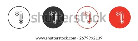 Thermometer cold icon symbol for your website design, logo, app, UI.