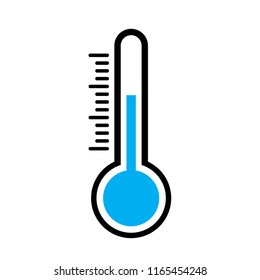 thermometer cold  icon vector -  illustration symbol measurement heat weather