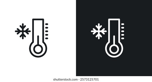 Thermometer cold icons set vectors on white background.