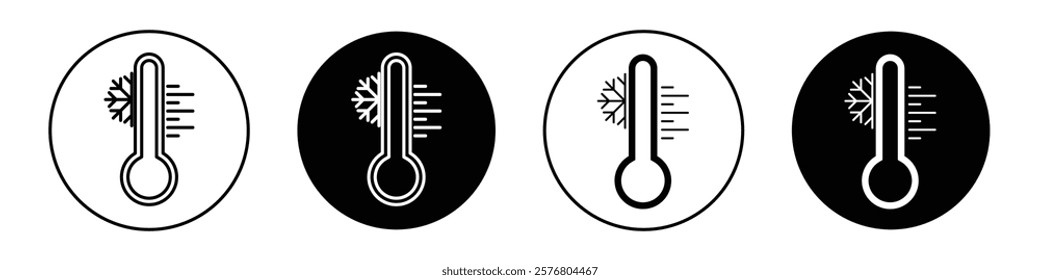 Thermometer cold icons vector pack for web designs