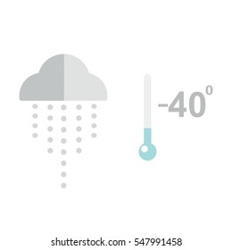 Thermometer. Cold temperature vector illustration