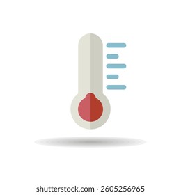 Thermometer cold vector icon. Meteorology sign. Graph symbol for travel, tourism and weather web site and apps design, logo, app, UI
