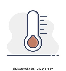Icono de Vector frío del termómetro. Signo de meteorología. Símbolo de gráfico para viajes, turismo y Clima Sitio web y diseño de App, logotipo, App, UI