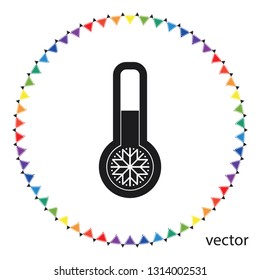 Thermometer cold weather, vector icon