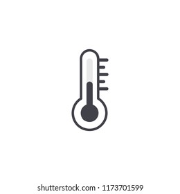thermometer color on white background.