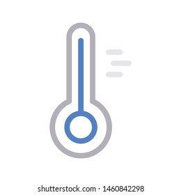 thermometer colour line vector icon