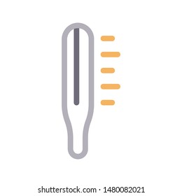 thermometer colour line vector icon
